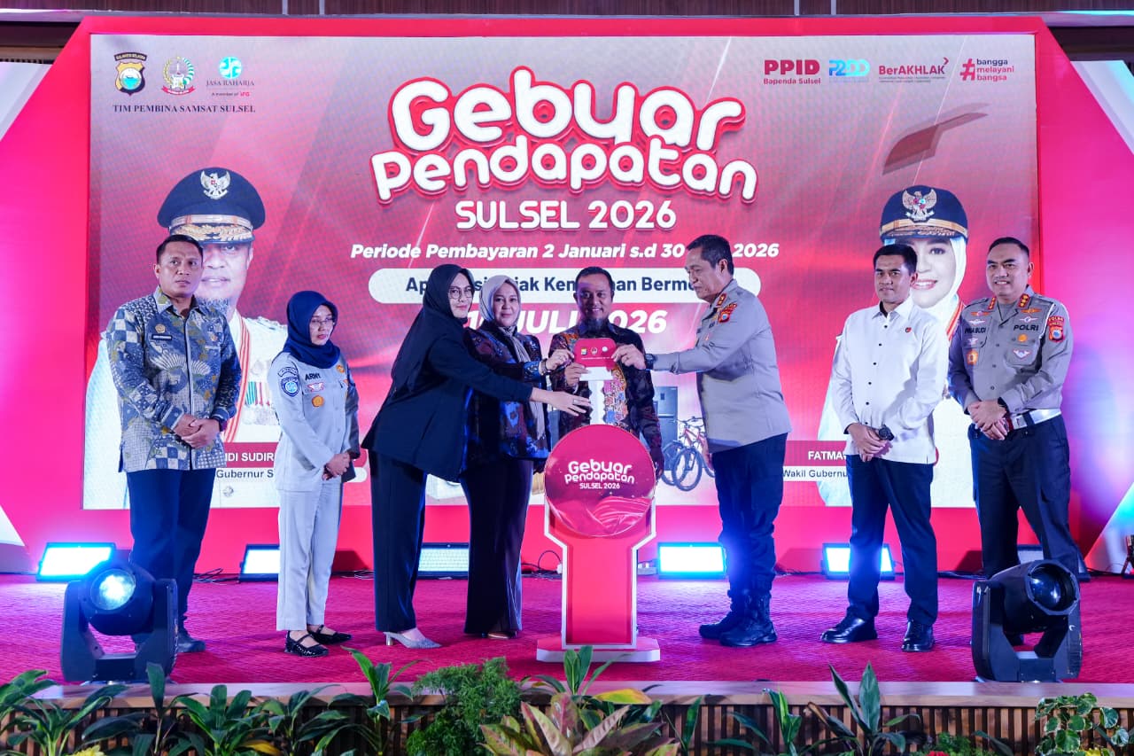 Pendapatan Pajak Sulsel Tumbuh 10,38%, Gubernur Apresiasi Masyarakat Lewat Gebyar Pajak 2026