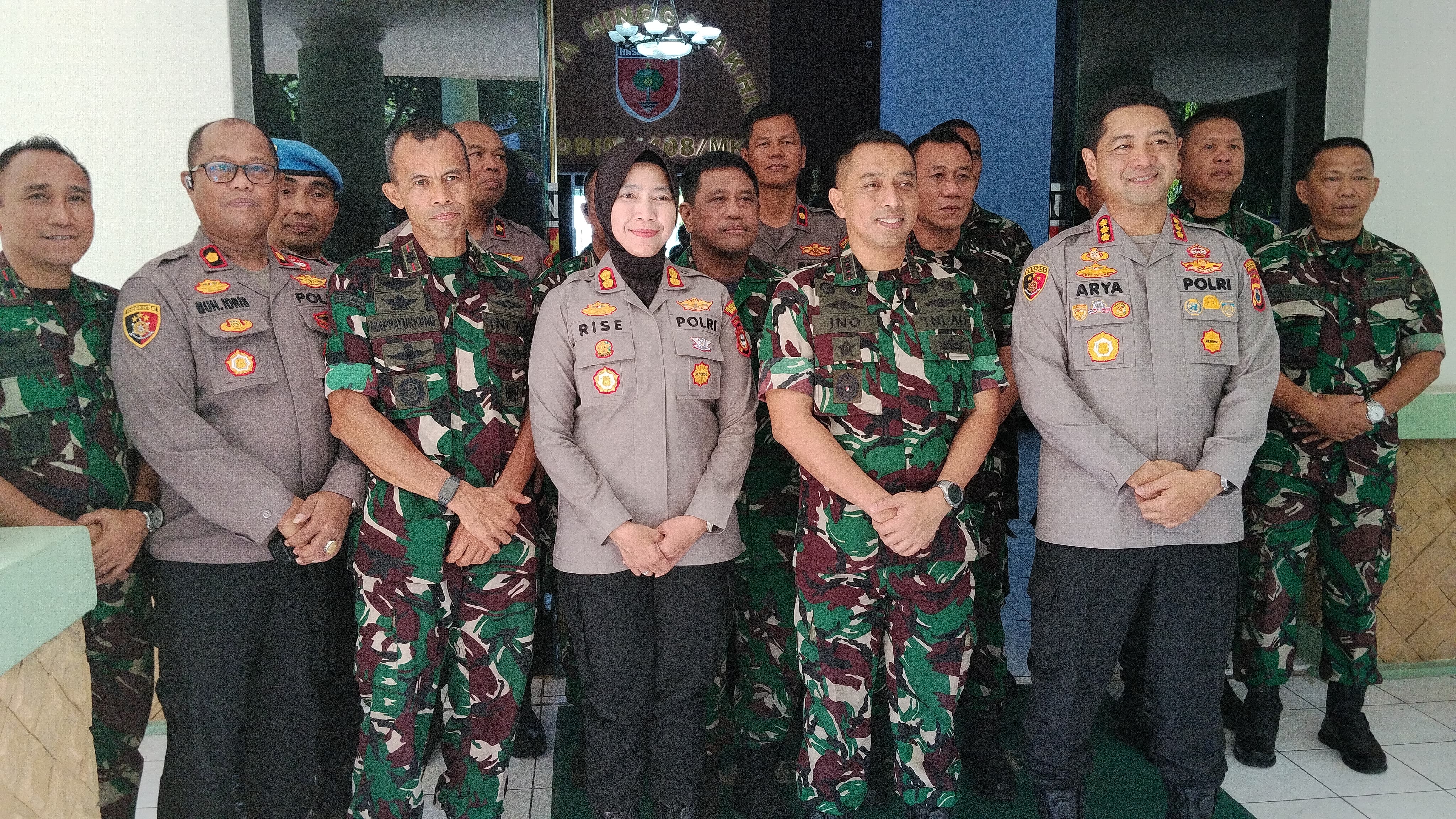 Perkuat Sinergi TNI-Polri, Kapolrestabes dan Kapolres Pelabuhan Makassar Sambangi Markas Kodim 1408/BS