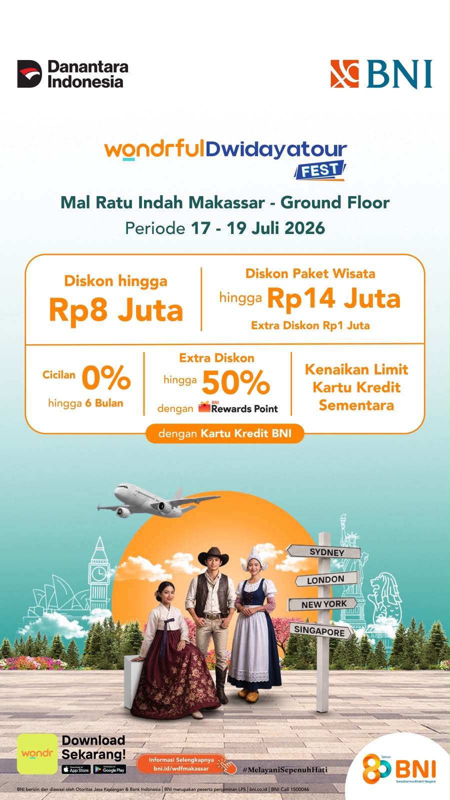 BNI Gelar Dwidayatour Fest di Makassar, Tawarkan Diskon hingga Rp14 Juta