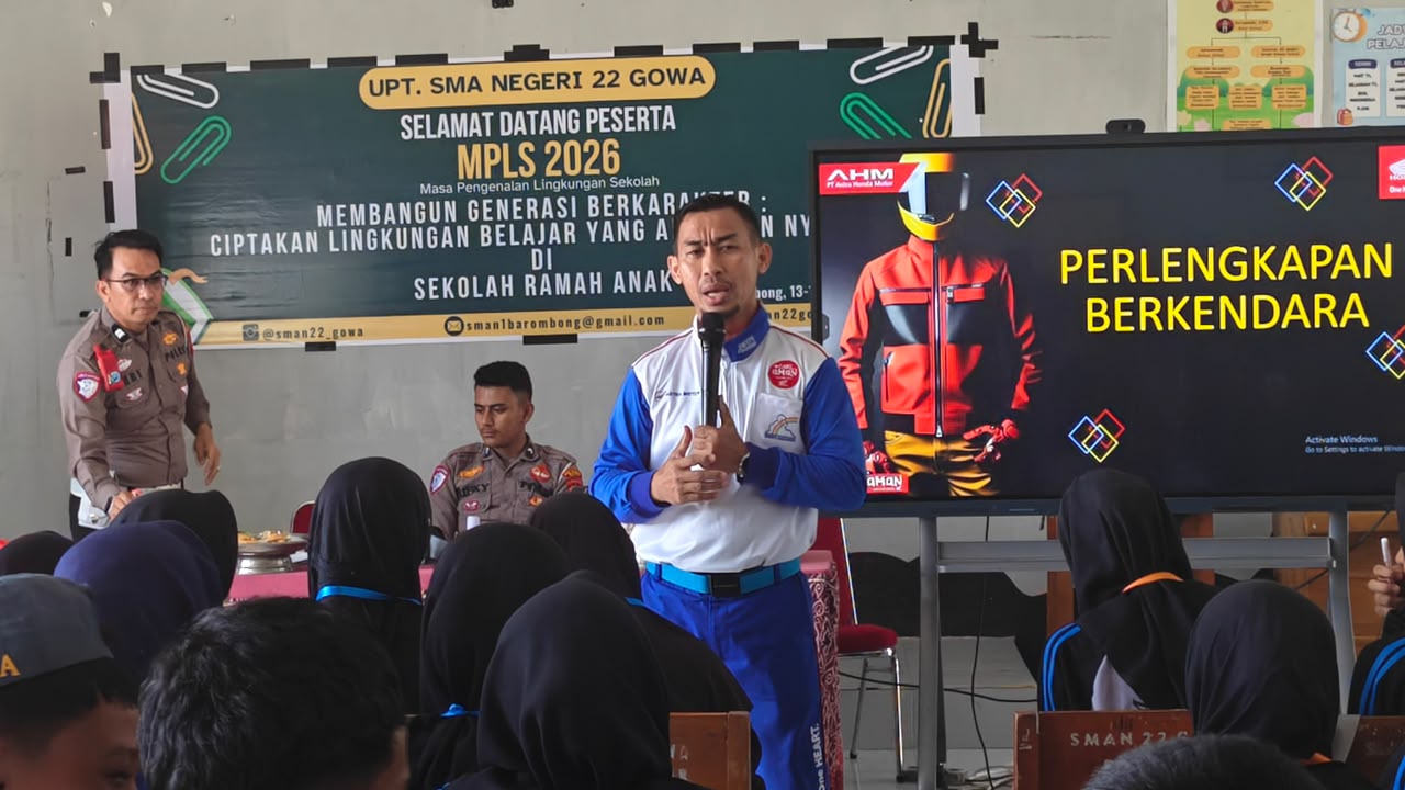 Asmo Sulsel Edukasi Siswa Baru SMAN 22 Gowa, Tanamkan Budaya #Cari_Aman Sejak MPLS