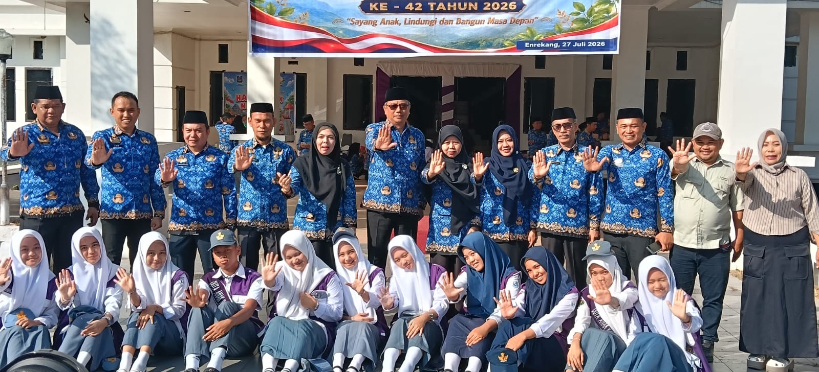 Pj Sekda Enrekang Pimpin Upacara Peringatan Hari Anak Nasional ke-42
