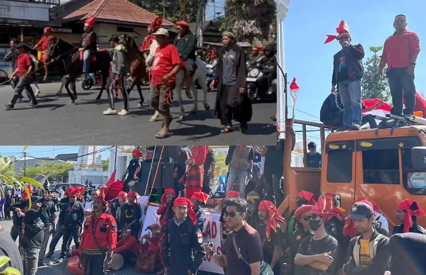 Pasukan Berkuda dan Massa Kesultanan Gowa Geruduk Kantor DPRD, Massa Minta Pencabutan LAD
