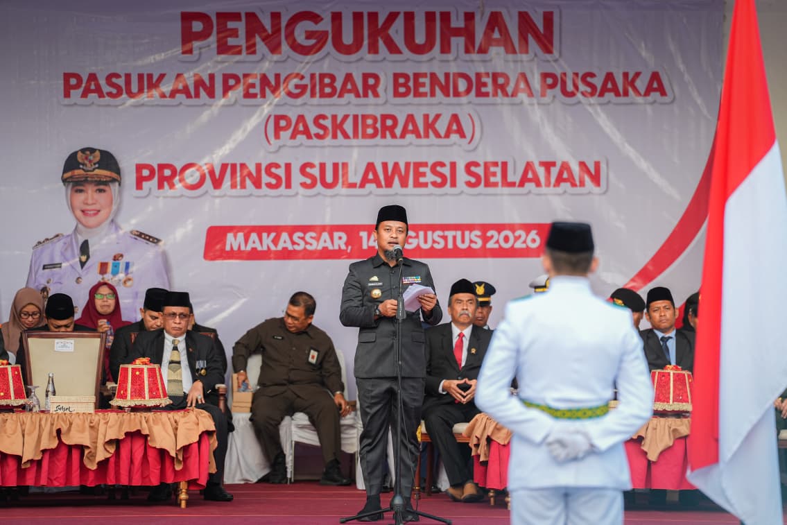 Kukuhkan 73 Paskibraka Sulsel, Begini Pesan Gubernur Andi Sudirman