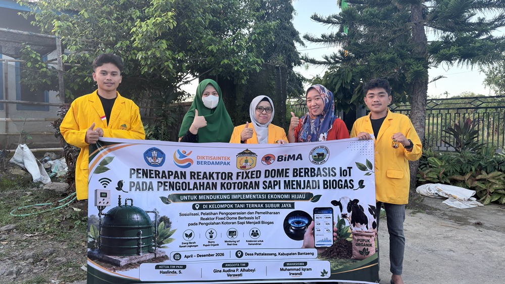 Kelompok Tani Ternak Subur Jaya Terapkan Reaktor Fixed Dome Berbasis IoT untuk Olah Kotoran Sapi Jadi Biogas