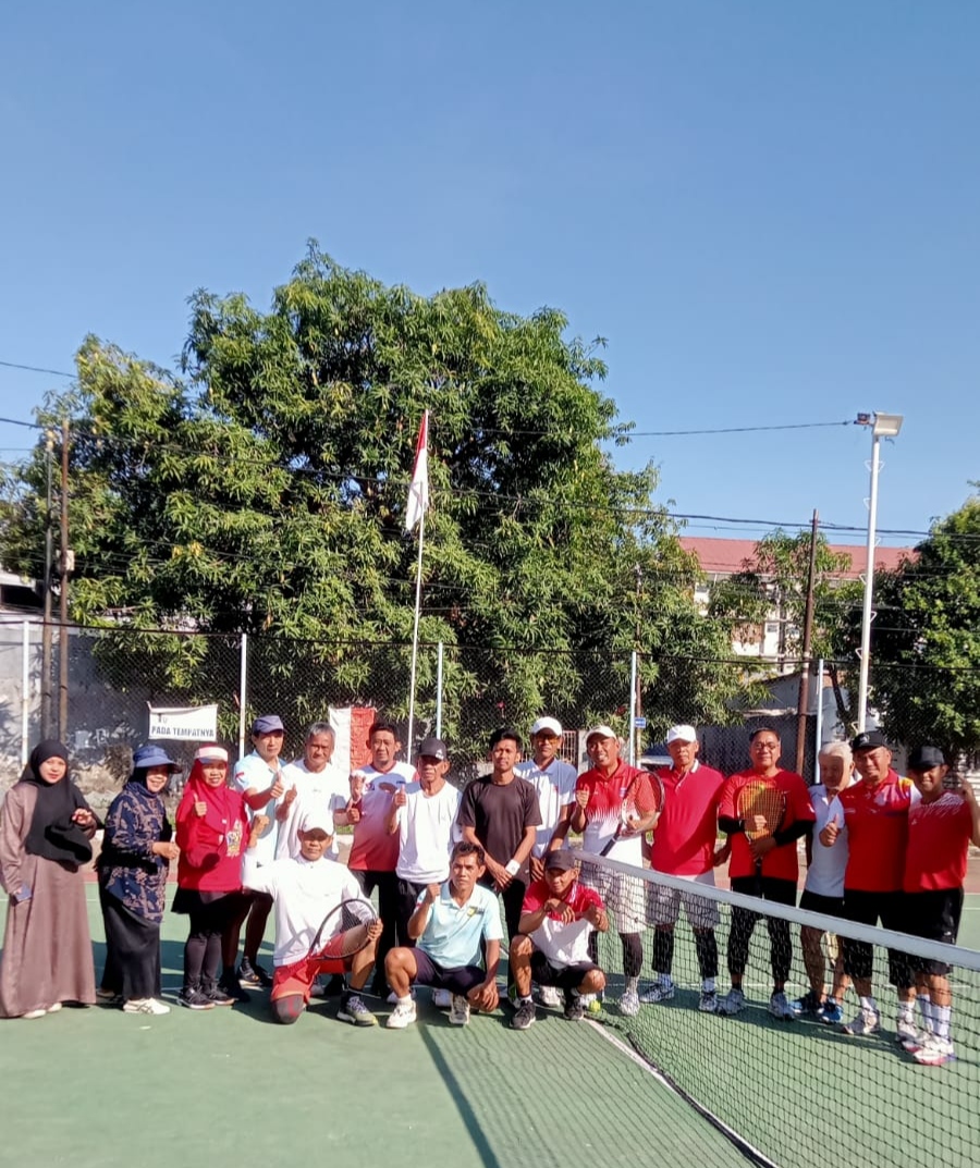 Semangat Kompetisi Tenis Lapangan, Meriahkan HUT ke-81 Kemerdekaan RI di BPH Makassar