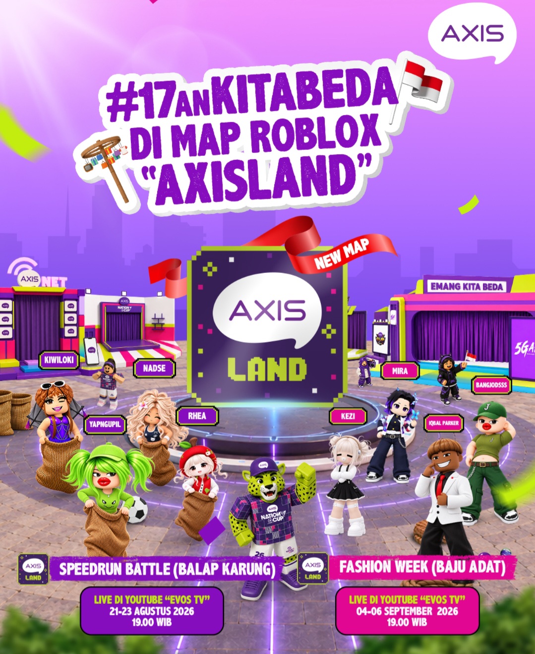 AXIS Ajak Anak Muda Mabar dan Ikut Lomba 17-an di AXISLAND Roblox