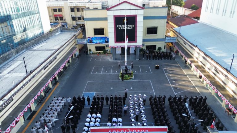 Polrestabes Makassar Teguhkan Semangat Pengabdian di HUT ke-81 Kemerdekaan RI