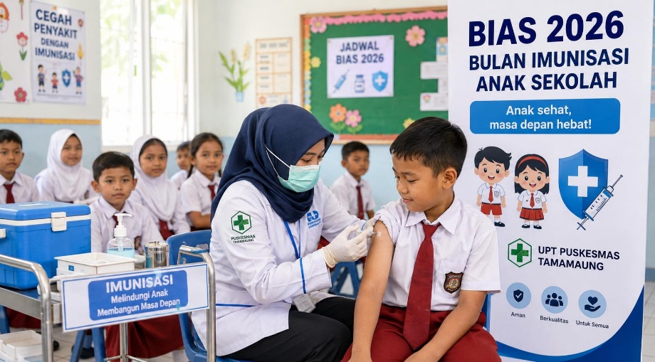 UPT Puskesmas Tamamaung Jadwalkan Pelaksanaan BIAS Tahun 2026 di Sekolah
